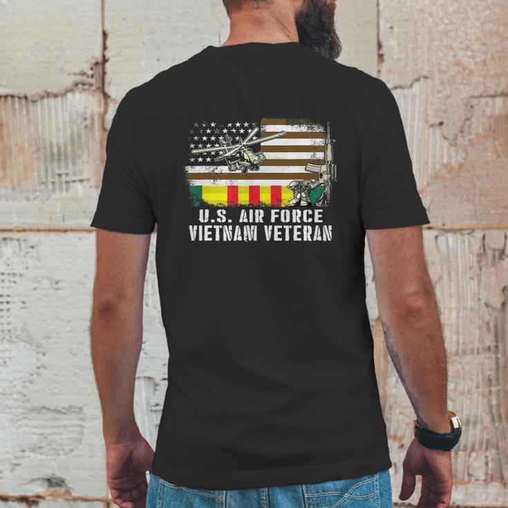 America Flag Us Air Force Vietnam Veteran Usaf Vet Graphic Design Printed Casual Daily Basic Mens Back Print T-shirt Funny Gifts