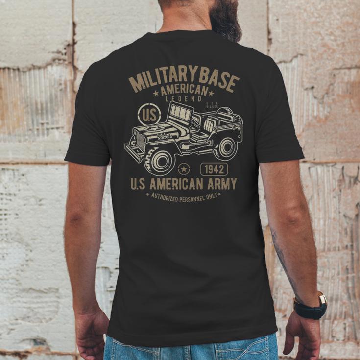 American Army Jeep Mens Back Print T-shirt Funny Gifts