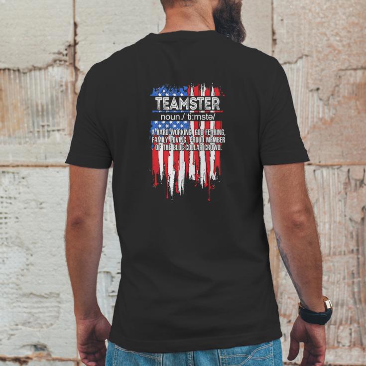 American Flag Teamster Definition Funny Fathers Day Graphic Design Printed Casual Daily Basic Mens Back Print T-shirt Funny Gifts