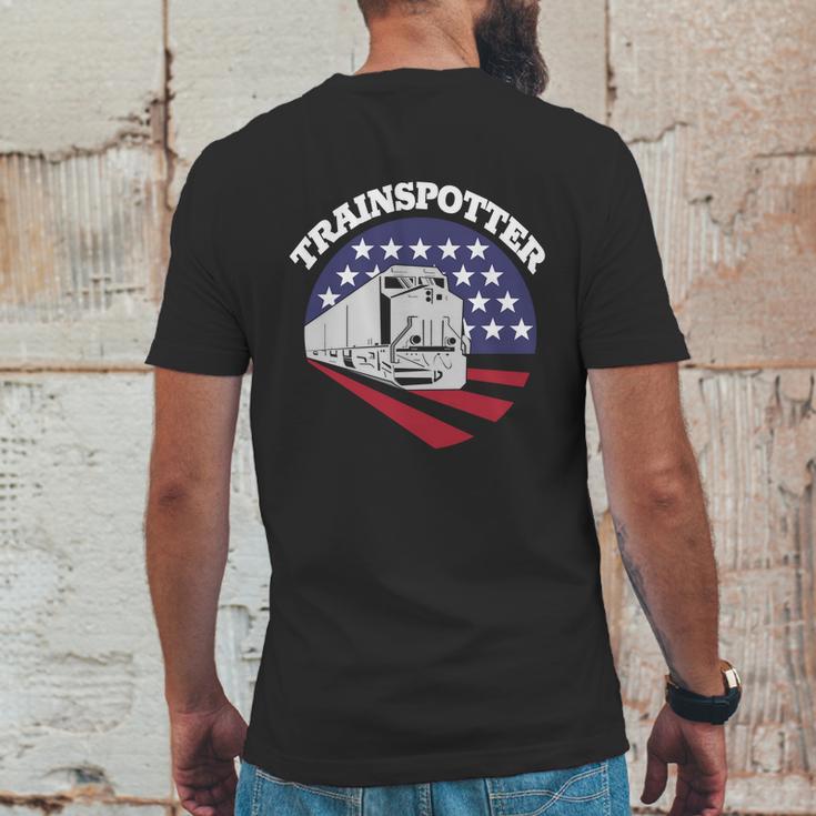 American Trainspotter Train America Trainspotting Trains Gift Graphic Design Printed Casual Daily Basic Mens Back Print T-shirt Funny Gifts