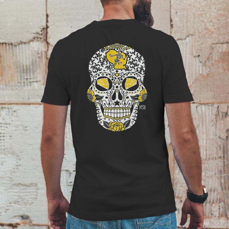 Americas Finest Apparel Green Bay Sugar Skull Mens Back Print T-shirt Funny Gifts