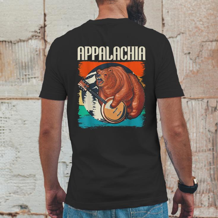 Appalachia Vintage Banjo Player Bluegrass Musician Graphic Design Printed Casual Daily Basic Mens Back Print T-shirt Funny Gifts