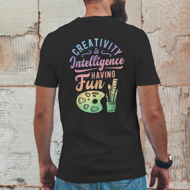 Artist Creativity Is Intelligence Having Fun Art Supply Mens Back Print T-shirt Funny Gifts