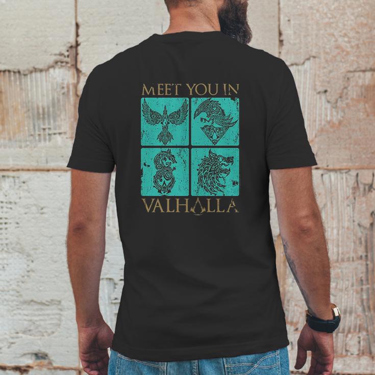 Assassins Creed Valhalla Meet You In Valhalla Box Up Mens Back Print T-shirt Funny Gifts