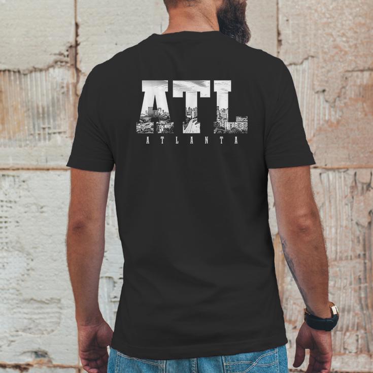 Atl Atlanta Skyline Pride Black And White Mens Back Print T-shirt Funny Gifts