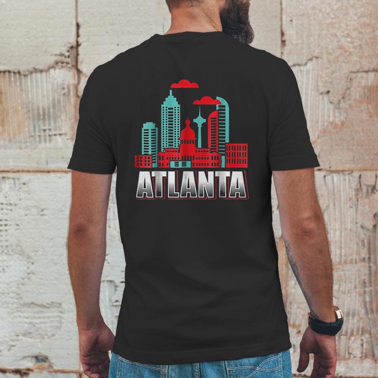 Atlanta Funny Atlanta Georgia Skyline Souvenir Mens Back Print T-shirt Funny Gifts