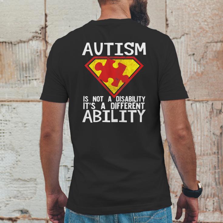 Austim A Diffrent Ability Mens Back Print T-shirt Funny Gifts