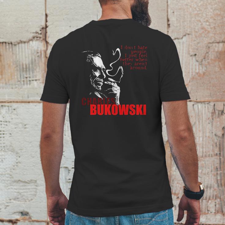 Author Charles Bukowski Tee 48 Mens Back Print T-shirt Funny Gifts