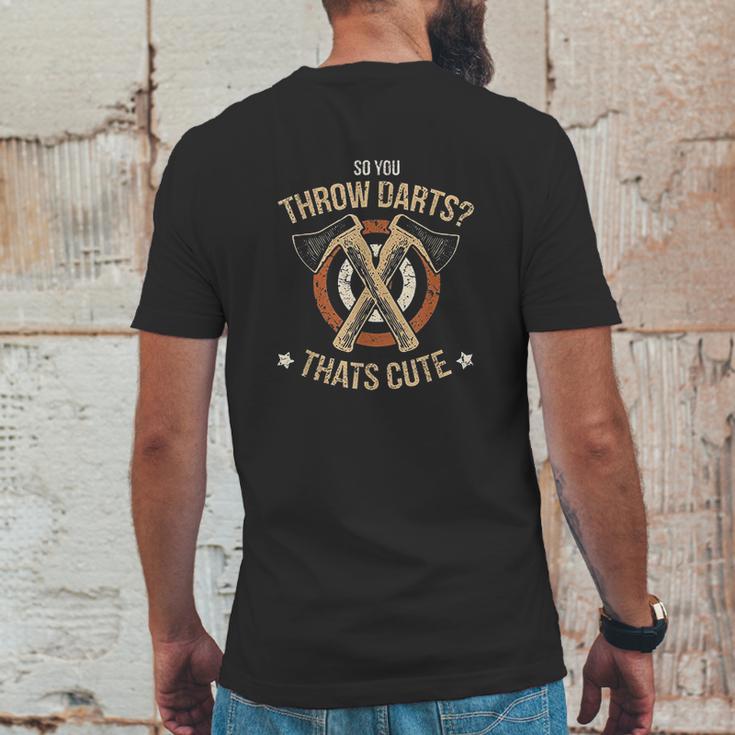 Axe Throwing Funny Hatchet Lumberjack Hobby Cute Gift Mens Back Print T-shirt Funny Gifts