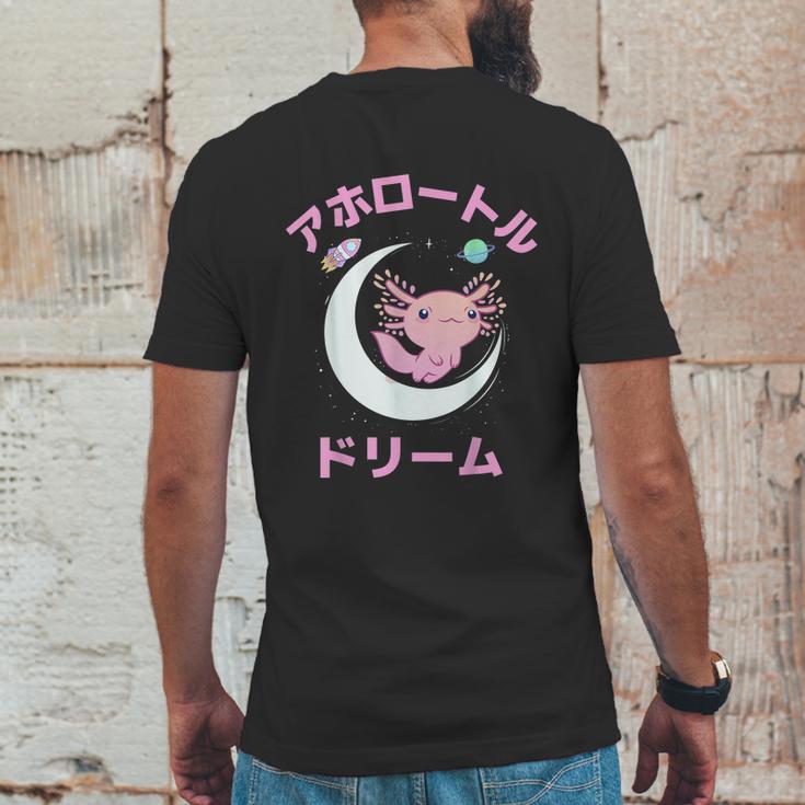 Axolotl Anime Japan Kawaii Pastel Goth Aesthetic Nu Goth Mens Back Print T-shirt Funny Gifts