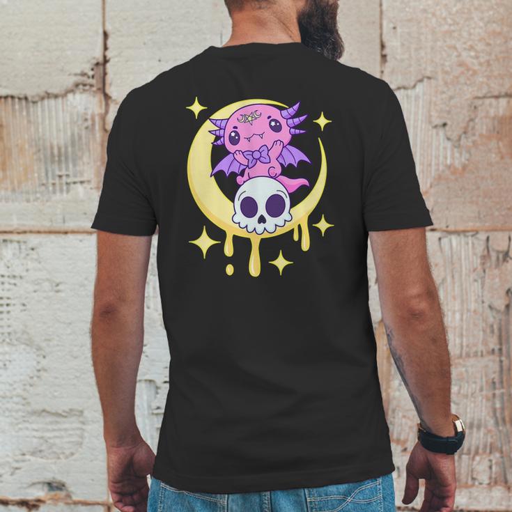 Axolotl Kawaii Pastel Goth Cute Creepy Aesthetic Nu Goth Mens Back Print T-shirt Funny Gifts