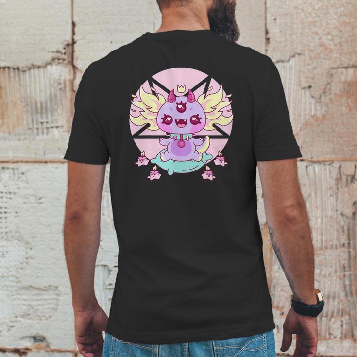 Axolotl Kawaii Pastel Goth Cute Creepy Nu Goth Aesthetic Mens Back Print T-shirt Funny Gifts