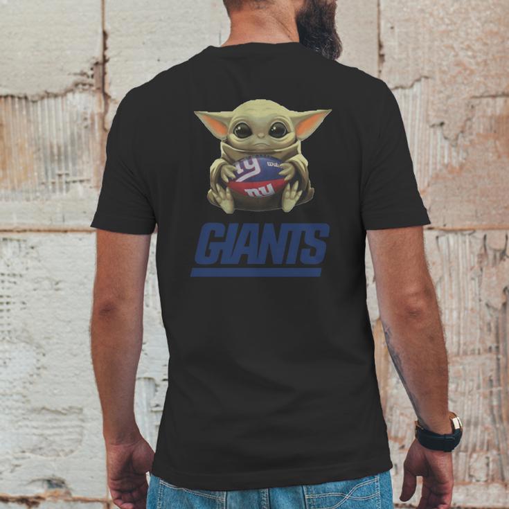 Baby Yoda Hug Giants Mens Back Print T-shirt Funny Gifts