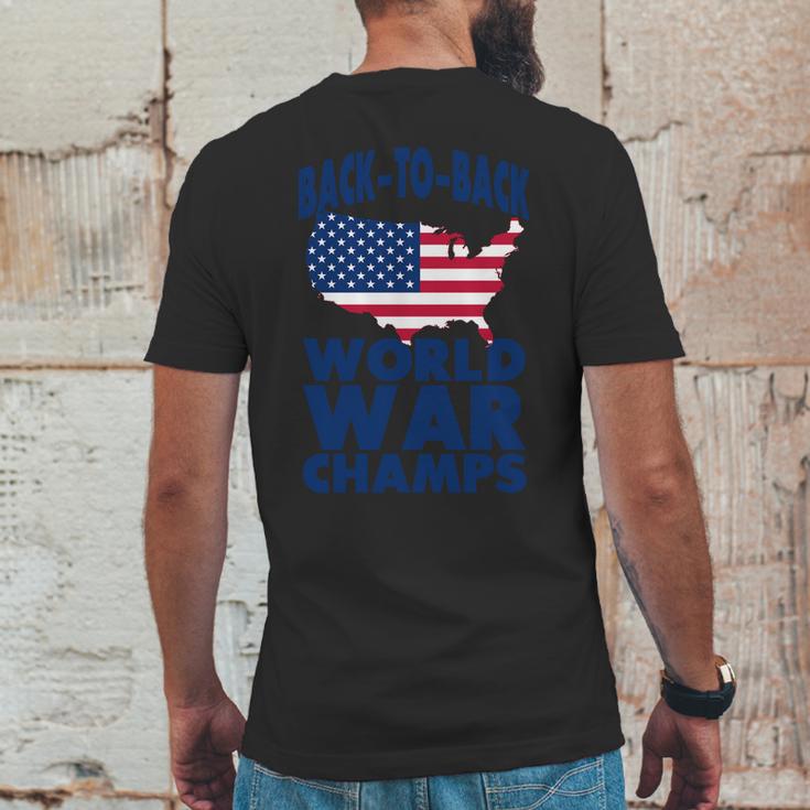 Back To Back World War Champs Usa Mens Back Print T-shirt Funny Gifts