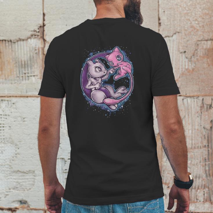 Bakugou Mew With Mewtwo Mens Back Print T-shirt Funny Gifts