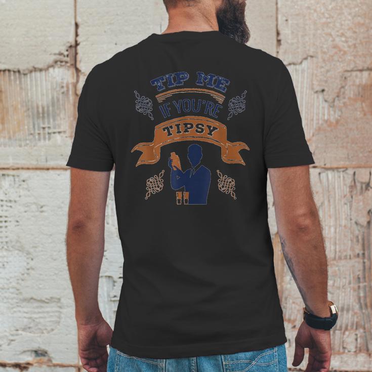 Bartender Tip Me If You Are Tipsy Retro Mens Back Print T-shirt Funny Gifts