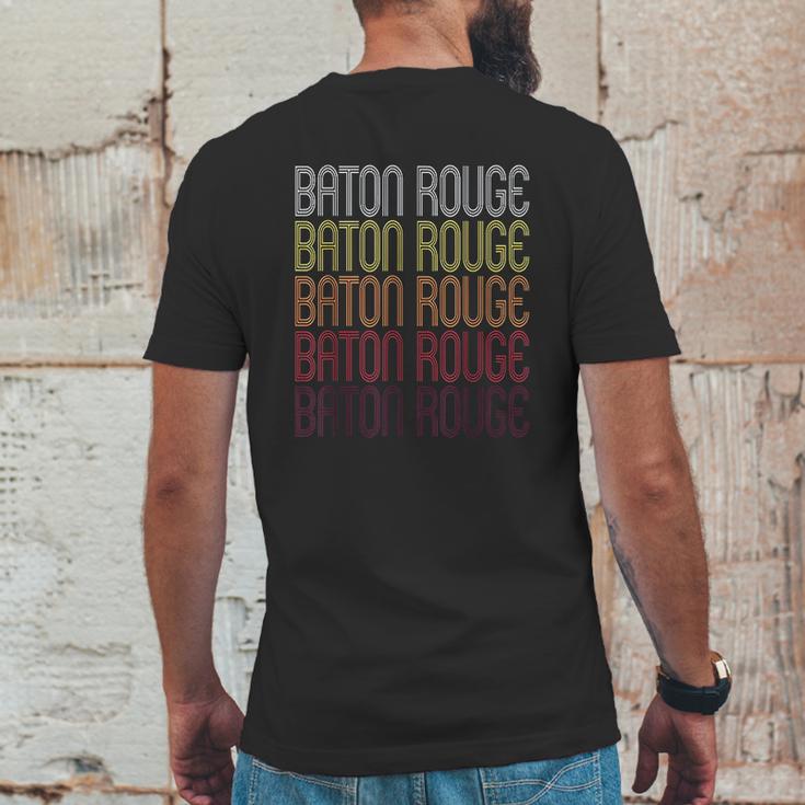 Baton Rouge La | Vintage Style Louisiana Mens Back Print T-shirt Funny Gifts