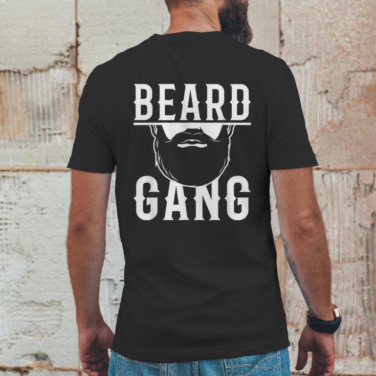 Mens Beard Gang Funny Bearded Man Male Facial Hair Mens Back Print T-shirt Funny Gifts