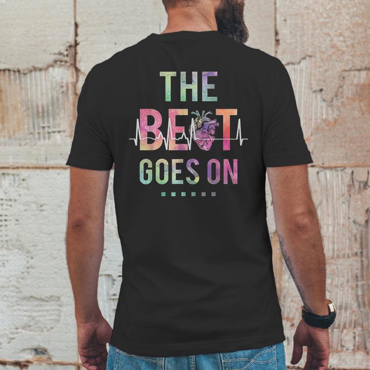 The Beat Goes On Mens Back Print T-shirt Funny Gifts