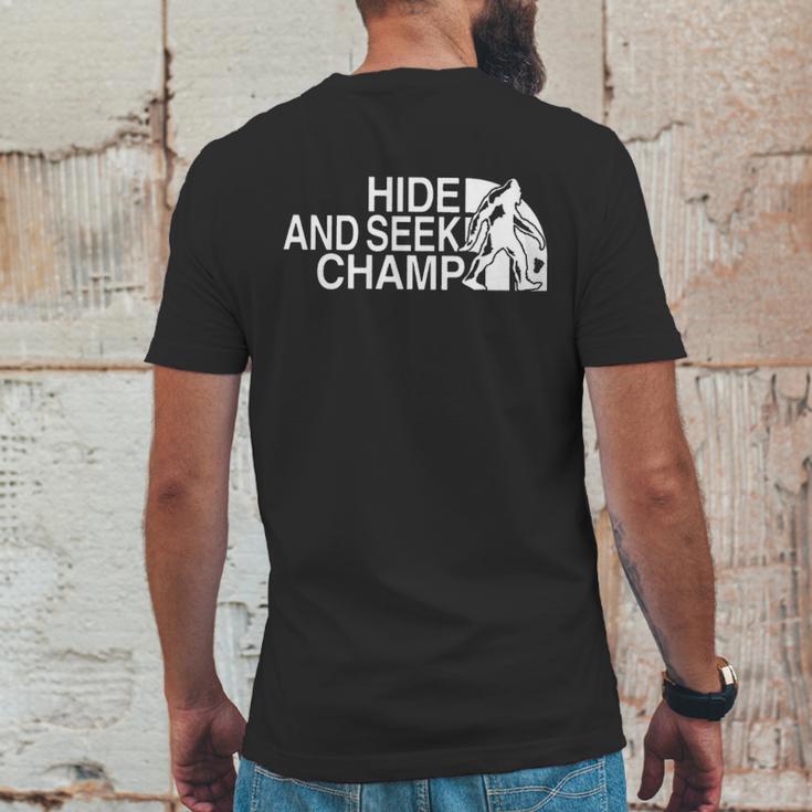 Big Foot Hide And Seek Champ Mens Back Print T-shirt Funny Gifts