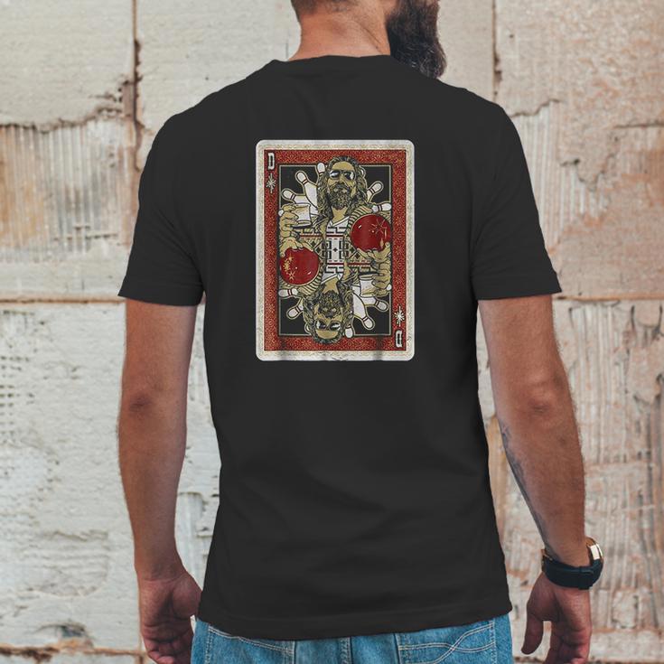 The Big Lebowski The Dude Abides Playing Card Mens Back Print T-shirt Funny Gifts