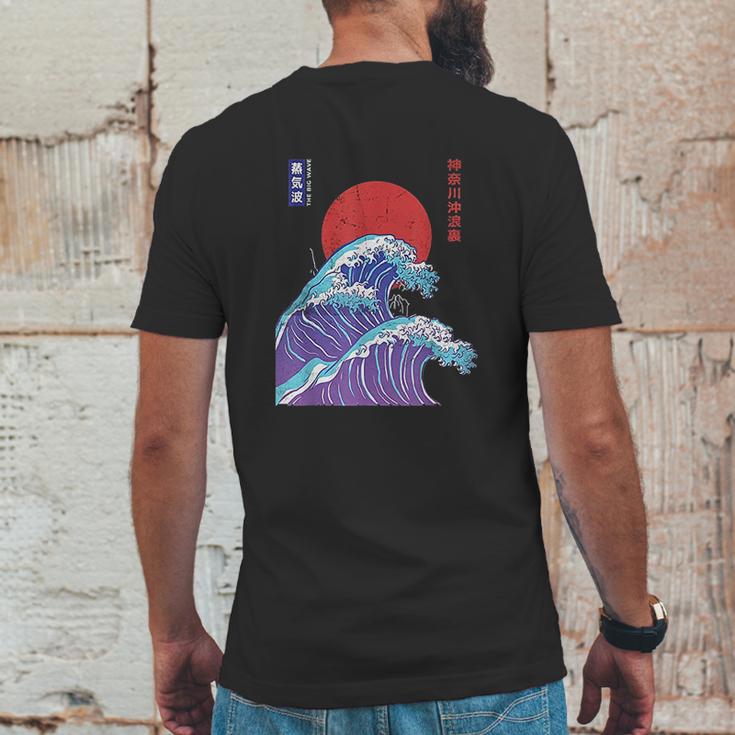 Big Wave Aesthetic 80S Mens Back Print T-shirt Funny Gifts