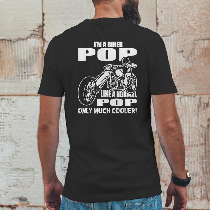 Im A Biker Pop Like A Normal Pop Only Much Cooler Mens Back Print T-shirt Funny Gifts