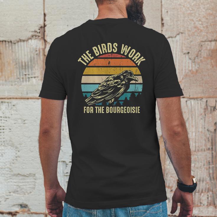 The Birds Work For The Bourgeoisie Vintage Retro Animal Mens Back Print T-shirt Funny Gifts