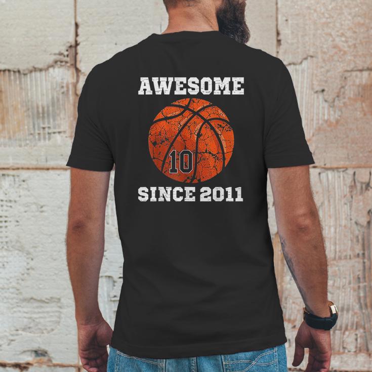 Birthday Basketball Lover Gift Vintage Since 2011 Mens Back Print T-shirt Funny Gifts