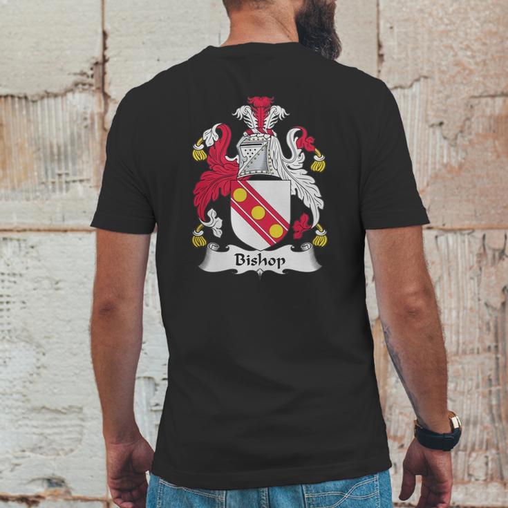 Bishop Family Crest Mens Back Print T-shirt Funny Gifts