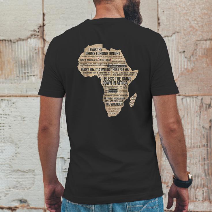 Bless Africa Rains On Toto Mens Back Print T-shirt Funny Gifts