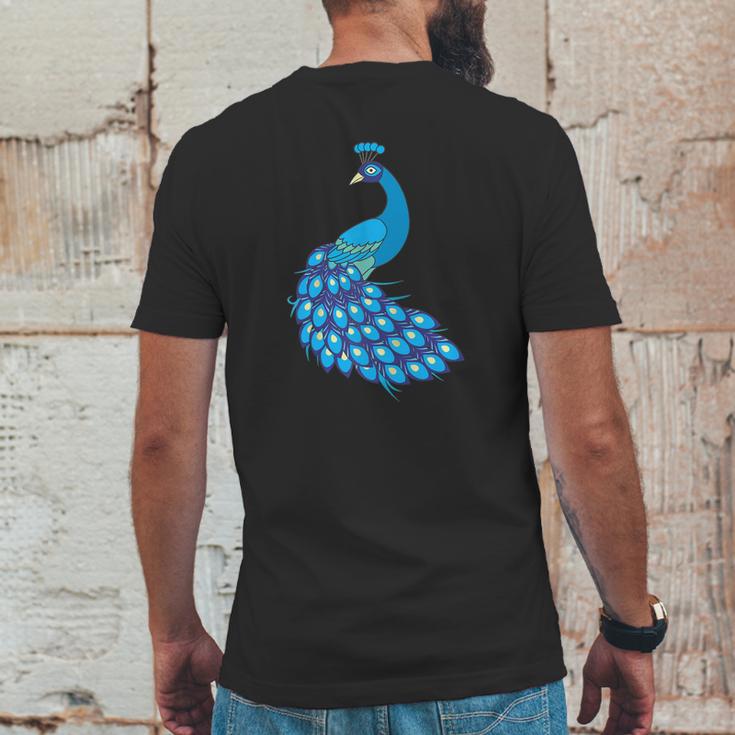 Blue Peacock Animal Peacock Mens Back Print T-shirt Funny Gifts