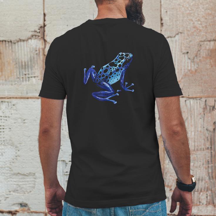 Blue Poison Dart Frog Colorful Design Nature Lover Mens Back Print T-shirt Funny Gifts