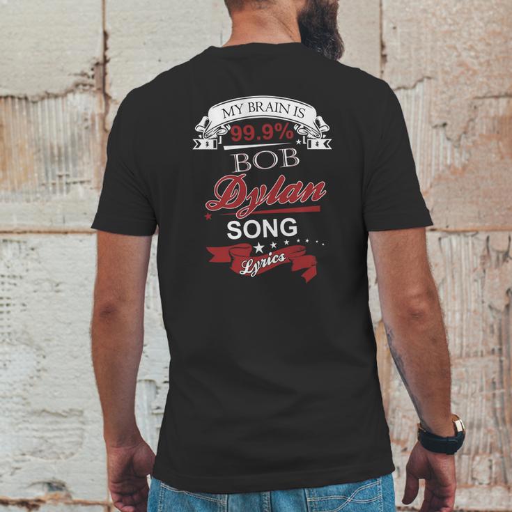 Bob Dylan Song Lyrics Mens Back Print T-shirt Funny Gifts