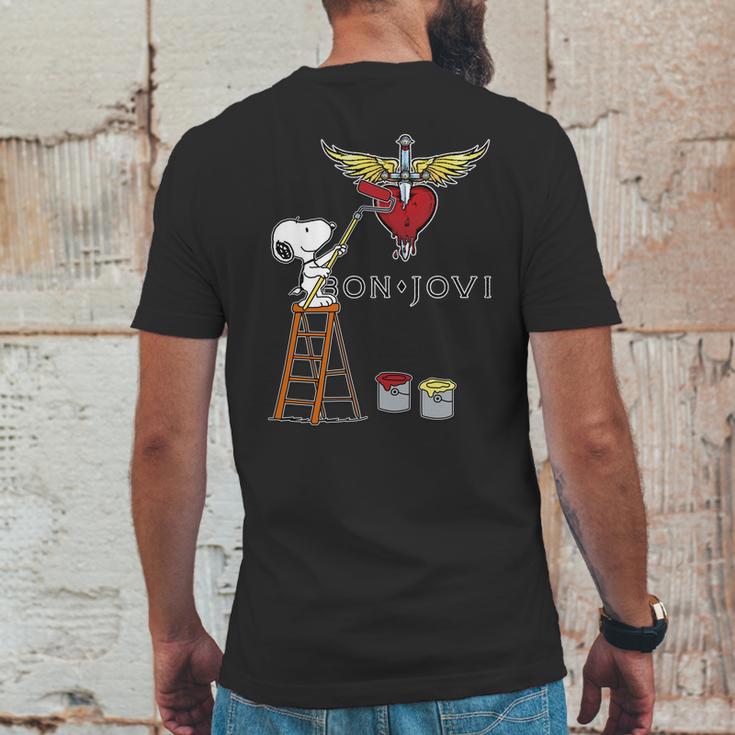 Bon Jovi Painting Mens Back Print T-shirt Funny Gifts