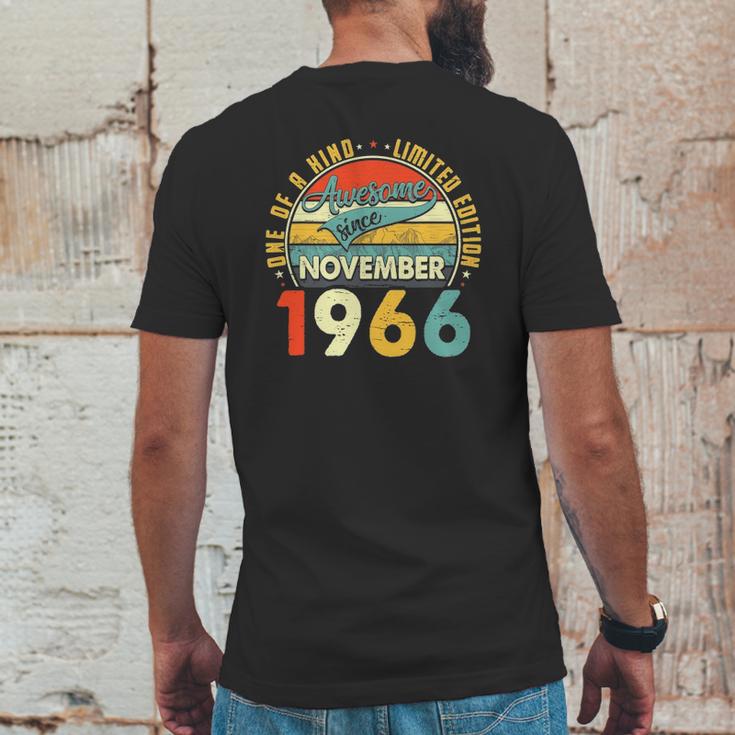 Born In November 1966 55Th Birthday Gift Retro 55 Years Old Mens Back Print T-shirt Funny Gifts