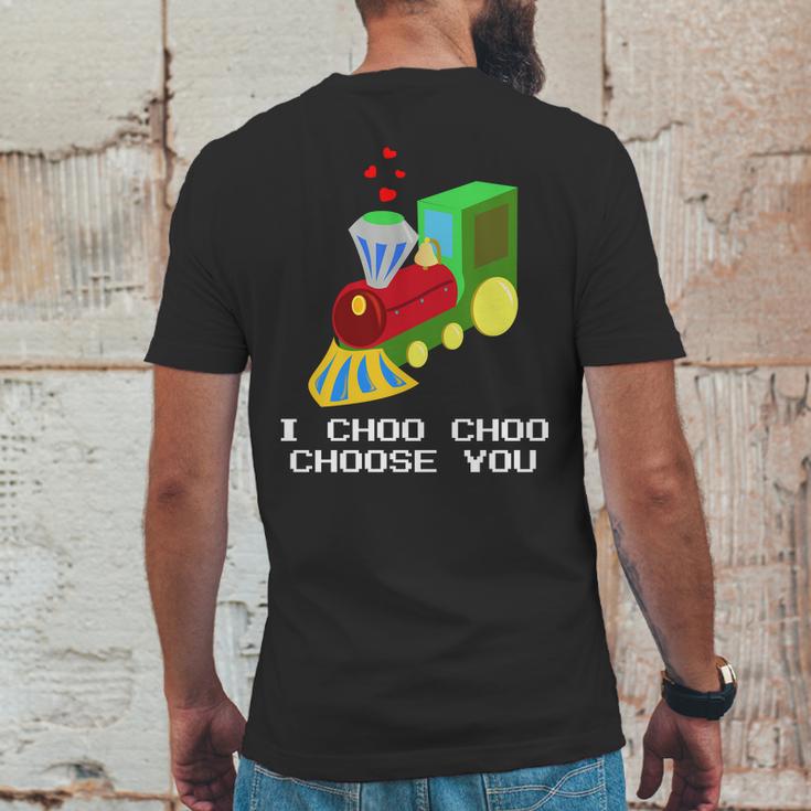 Boys Funny Valentines I Choo Choo Choose You Mens Back Print T-shirt Funny Gifts