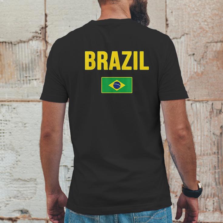 Brasil Brazilian Flag Brazil Mens Back Print T-shirt Funny Gifts