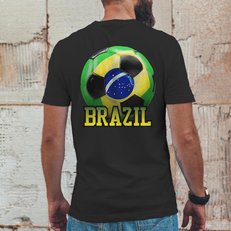 Brazil Soccer Logo Mens Back Print T-shirt Funny Gifts