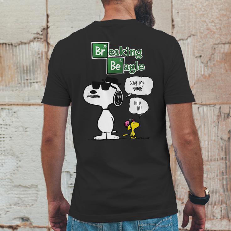 Breaking Beagle Mens Back Print T-shirt Funny Gifts