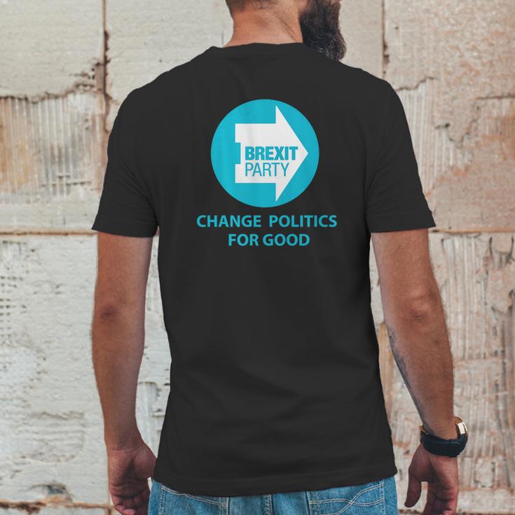 Brexit Party Britain Change Politics For Good Logo Mens Back Print T-shirt Funny Gifts