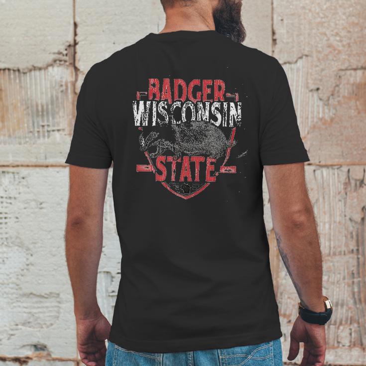 Brisco Brands Wisconsin Badger State Mens Back Print T-shirt Funny Gifts