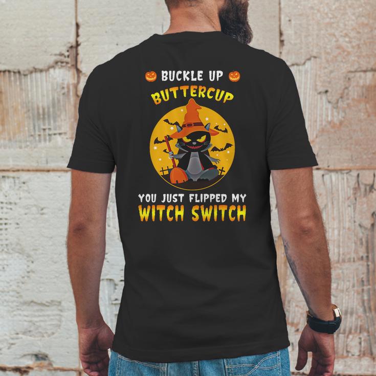 Buckle Up Buttercup You Just Flipped My Switch Mens Back Print T-shirt Funny Gifts