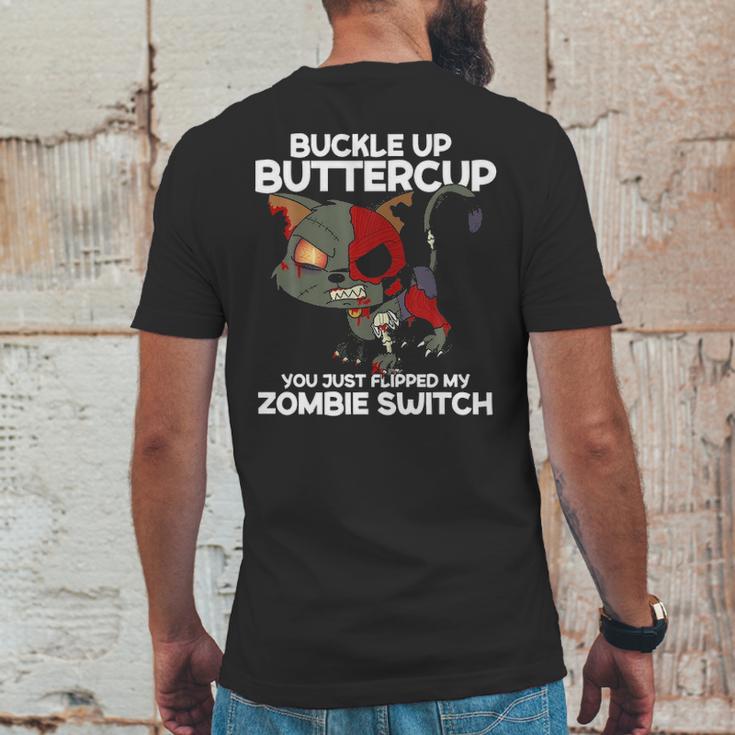 Buckle Up Buttercup You Just Flipped My Zombie Swi Mens Back Print T-shirt Funny Gifts