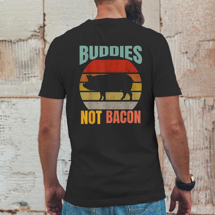 Buddies Not Bacon Cute Funny Pig Vegan Vintage Piggy Gift Mens Back Print T-shirt Funny Gifts