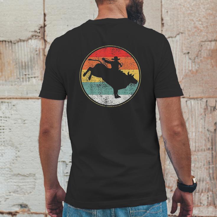 Bull Riding Rodeo Cowboy Vintage Mens Back Print T-shirt Funny Gifts