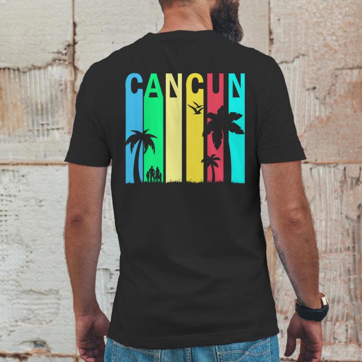 Cancun Retro Logo Mens Back Print T-shirt Funny Gifts