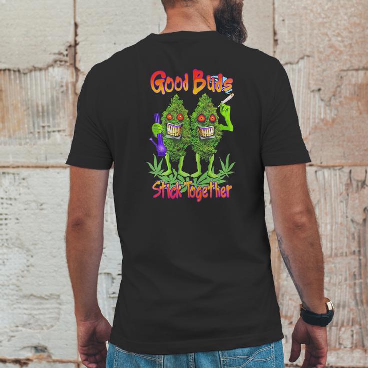 Cannabis Good Buds Stick Together Weed Shirt Mens Back Print T-shirt Funny Gifts