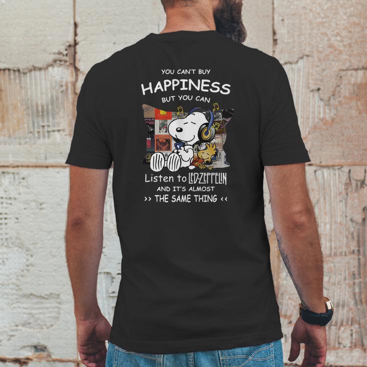 You Can’T Buy Happiness But You Can Listen To Led Zeppelin Snoopy Shirt Mens Back Print T-shirt Funny Gifts