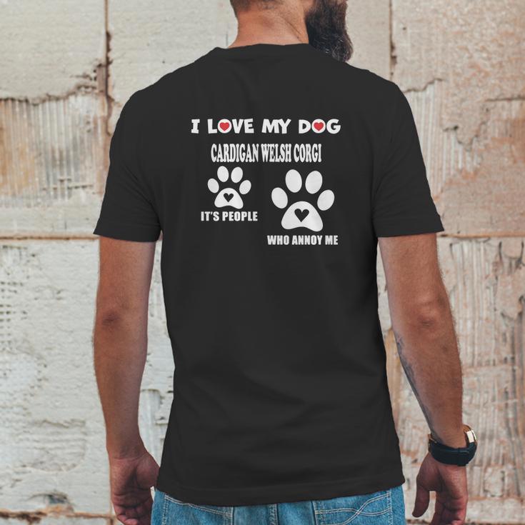 Cardigan Welsh Corgi I Love My Dog Cardigan Welsh Corgi - Mens Back Print T-shirt Funny Gifts